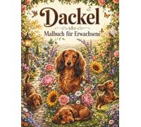 Dackel Malbuch für Erwachsene: 40 liebevoll gestaltete Dackel-Motive - Entspannende Ausmalbilder mit Blumen, Gärten, Natur und wunderschönen Landschaften zum Stressabbau und kreativen Ausmalen