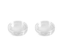 Daconovo 20 Pzs Caja de Monedas de Plastico Transparente Redonda Pequena 18mm