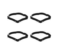 Daconovo - Correa de cinturón para monitor de ritmo cardíaco inalámbrico, 4 unidades, color negro