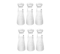 Daconovo - Delantal para niños y sombrero de cocinero (12 piezas, ajustable, para cocina y pintura