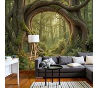DACRWEKZ Papel Pintado Estilo de fantasía 200x140cm Fotomurales Para Pared 3D,Árboles, arcos, senderos de piedra Papel Tapiz Pintado En Tejido de seda Pared para Cuarto de Niño Salón Oficina