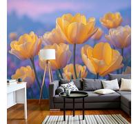 DACRWEKZ Papel Pintado Fotografía de flores 350x256cm Fotomurales Para Pared 3D, Primer plano de un tulipán Papel Tapiz Pintado En Tejido de seda Pared para Cuarto de Niño Salón Oficina