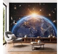 DACRWEKZ Papel pintado panorámico de seda 450x315cm, Paisaje cósmico El halo estelar de la Tierra - Póster de pared grande para sala de estar, adulto habitación de niños, estudio decoración