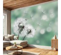 DACRWEKZ Papel tapiz fotográfico Fotografía de naturaleza Semillas de diente de león 450x315cm Fondo De Pantalla XXL Moderna Decoración De Pared Sala Cuarto Oficina Salón Verde