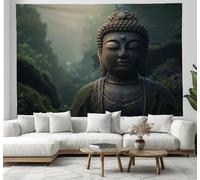 DACRWEKZ Tapiz de Bosque de Niebla de Buda Tapiz de pared Tapizs de ropa de cama Creencias religiosas Impresión de patrones Manta de playa para dormitorio Sala de estar Dormitorio 150 x 100cm