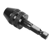 Dacvgog 0.3-3.6Mm Taladro Sin Llave Portabrocas Destornillador Adaptador de Controlador de Taladro de VáStago de 1/4 Pulgadas Negro
