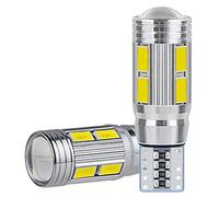 Dacvgog 2 Piezas W5W T10 12V 6000K 5630 10 SMD Bombilla LED de Coche Canbus Placa de MatríCula CuñA Luz Lateral de Lateral Super Blanco