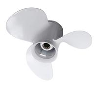 Dacvgog Hélice fueraborda de motor 664-45947-01-El 9 7/8 x 11 1/4 para aluminio 20-30Hp 3 cuchillas negras 10 dientes estriados R