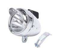 Dacvgog Lámpara de sombrero de bicicleta, luz frontal retro, de metal, plateado, 6 LED, impermeables, equipo de equitación, accesorios para bicicleta