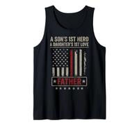 Dad A Son's First Hero A Daughter's First Love Fathers Day Camiseta sin Mangas