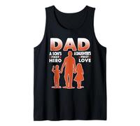 Dad A Sons First Hero A Daughters First Love Fathers Day Camiseta sin Mangas