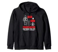 Dad and Son Firefighter Partners For Life Fathers Day Sudadera con Capucha