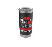 Dad And Son Firefighter Partners For Life Fathers Day Vaso térmico de acero inoxidable de doble pared