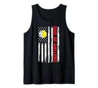 Dad Ballers Bandera Americana Voleibol Softbol Equipo Hija Camiseta sin Mangas