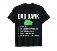 Dad Bank Funny Father's Day Sarcastic Dad Life Hijo Hija Camiseta