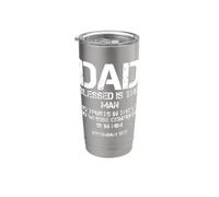 Dad Blessed is The Man Christian Jeremiah 17:7 Cita bíblica Vaso térmico de acero inoxidable de doble pared