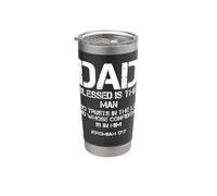 Dad Blessed is The Man Christian Jeremiah 17:7 Cita bíblica Vaso térmico de acero inoxidable de doble pared