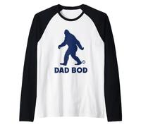 Dad BOD Bigfoot Funny Dad Camiseta Manga Raglan