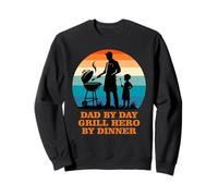 Dad By Day Grill Hero By Dinner Día del Padre BBQ Grilling Sudadera