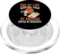 Dad by Life Design Entrenador de Baloncesto por Passion Coffee Lover PopSockets PopGrip para MagSafe