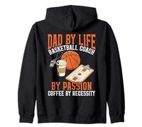 Dad by Life Design Entrenador de Baloncesto por Passion Coffee Lover Sudadera con Capucha