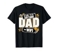 Dad Can Fix Anything Funny Daddy WiFi Humor Graphic Camiseta