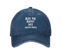 Dad Cap Ask Me About My Micropenis Personalised Trucker Cap Sport Hats For Women Running Climbing Lavable Gorra Dad Soft Gorra para Hombre para Running Golf Tenis