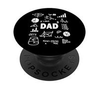 Dad Cubed Three Times Dad Math Third Power Father PopSockets PopGrip Adhesivo