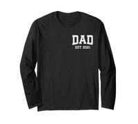 Dad Est 2021 Personalizado Papá Personalizado Día del Padre Personalizado Manga Larga