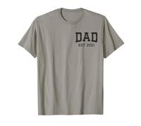 Dad Est 2021 Personalizado Papá Personalizado Marido Padre Abuelo Camiseta