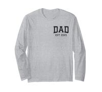 Dad Est 2025 Personalizado Papá Personalizado Marido Padre Abuelo Manga Larga