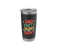 Dad Farts Silent But Dadly Vaso térmico de acero inoxidable de doble pared