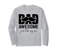 Dad Fathers Day Awesome Like My Son Dad Birthday Best Father Manga Larga
