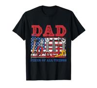 Dad Fixer of All Things Día del Padre Handyman Tools Bandera de Estados Unidos Camiseta