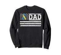 Dad Flag Blue Yellow Ribbon Down Syndrome Awareness Sudadera