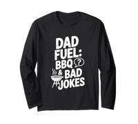 Dad Fuel: BBQ y Bad Jokes Master Grilling Champion Manga Larga