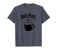 Dad Fuel: Taza de café con Herramientas para Padres prácticos Camiseta, Hombre, Azul Jaspeado, L