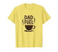 Dad Fuel: Taza de café Día del Padre Humor Camiseta, Hombre, Limón, L