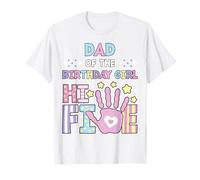 Dad Hi 5 The Birthday Girl Cute Pastel 5 Años Niños Camiseta