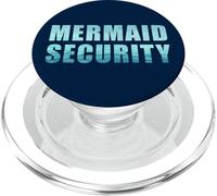 Dad Humor Mermaid Security Turquoise Watercolor Graphic PopSockets PopGrip para MagSafe