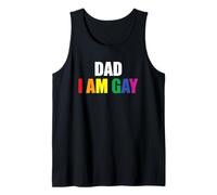 Dad I Am Gay Camiseta LGBT Orgullo Moda Ropa Gay Traje Regalo Camiseta sin Mangas