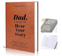 Dad, I Want to Hear Your Story, diario de vida del padre para compartir su vida y amor, tapa dura envuelta en cuero, diario portátil para cumpleaños de papá, el mejor regalo para papá