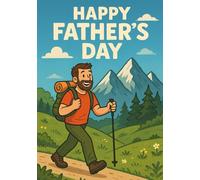 Dad in the Mountains | Notebook, format A5: Squared Grid Notebook | 100 Sheets (200 Pages) | Glossy Cover | Perfect Gift for Father's Day, Birthday or Everyday Use