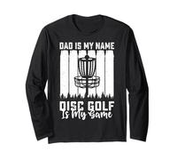 Dad Is My Name Disc Golf Is My Game - Funny Father's Day Manga Larga