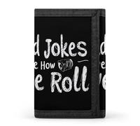 Dad Jokes are How Eye Roll - Cartera de tres pliegues con bolsillo frontal, clips para dinero con ranuras para tarjetas de crédito de identificación para hombre y mujer, Estilo:, Talla única
