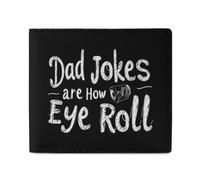 Dad Jokes are How Eye Roll - Carteras plegables divertidas para bolsillo frontal, clip para dinero con ranuras para tarjetas de crédito de identificación, para hombres y mujeres, 4.5 x 4 pulgadas