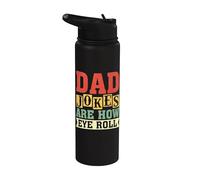 Dad Jokes Are How Eye Roll Funny Father's Day Dad Joke Stainless Steel Insulated Water Bottle