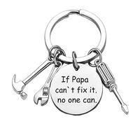 Dad Keychain - Engraved Mini Repair Tool, Children Gift Key Ring, Fathers Day Keepsake, Fun Practical Present, Home Car Office Essentiall, Father Appreciation Gift, Everyday Tool for Dad