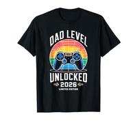 Dad Level Unlocked 2026 Funny Gamer New Dad Anuncio Camiseta