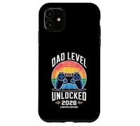 Dad Level Unlocked 2026 Funny Gamer New Dad Anuncio Carcasa para iPhone 11
